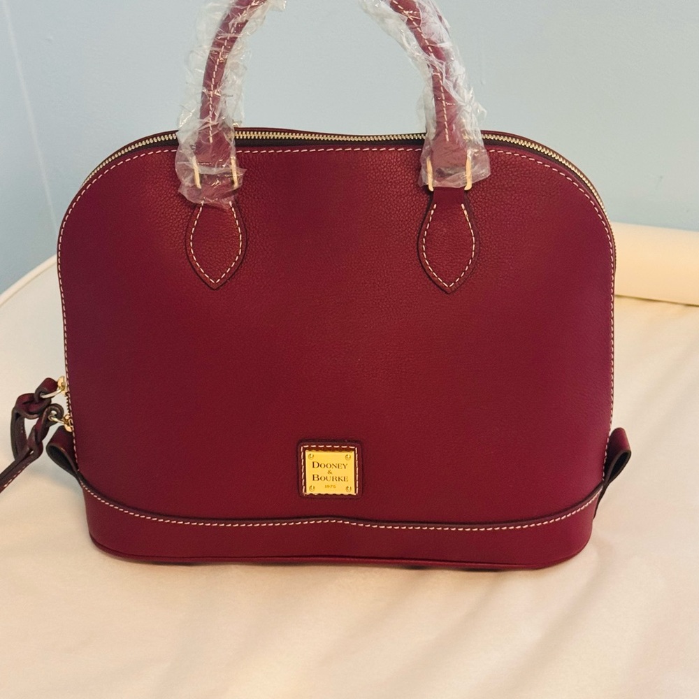 Dooney & Bourke Sorrento Zip Zip Satchel burgundy